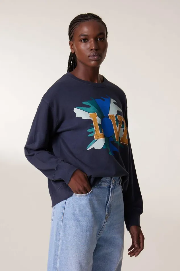 Sweatshirts Women Leon and Harper Sortie Lve Sweatshirt Carbone