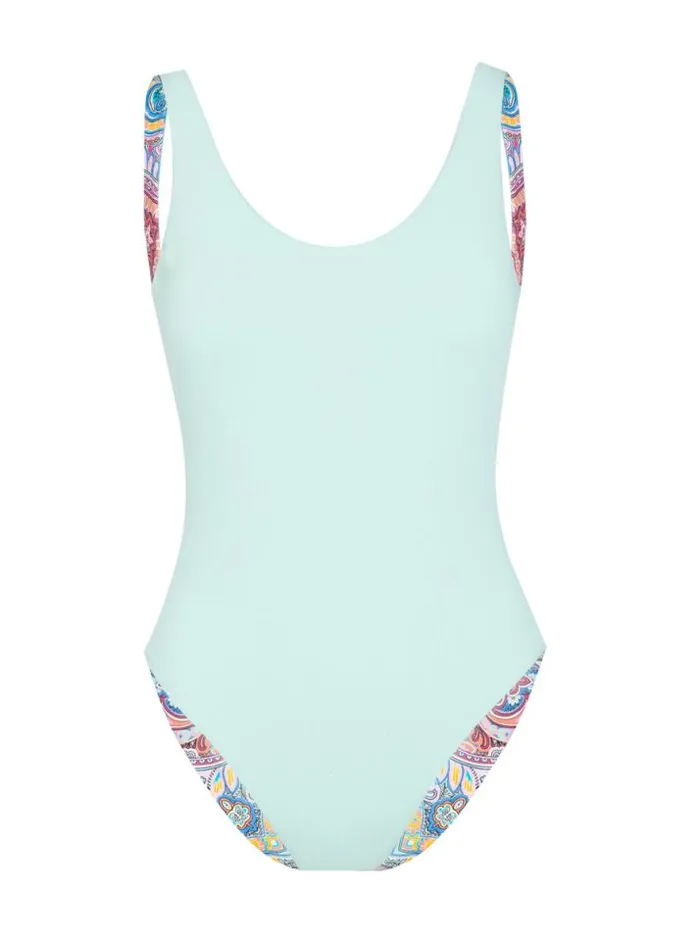 Swim Clothing Jessica Simpson Carnival In Rio Reversible One Piece In Cool Multi