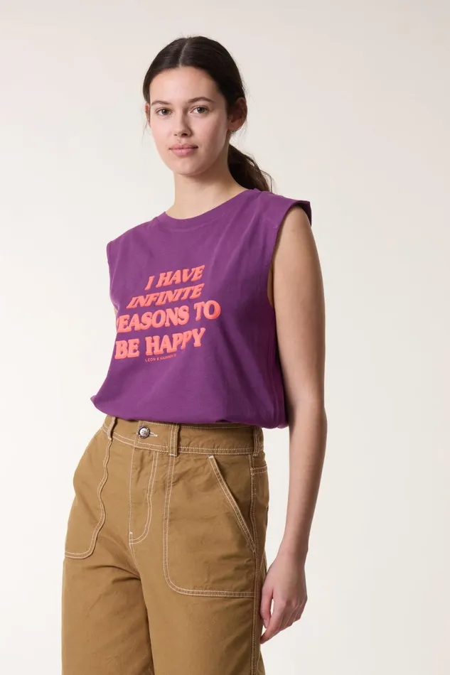 TShirts and Tops Women Leon and Harper Dode Ideas Tank Top Purple