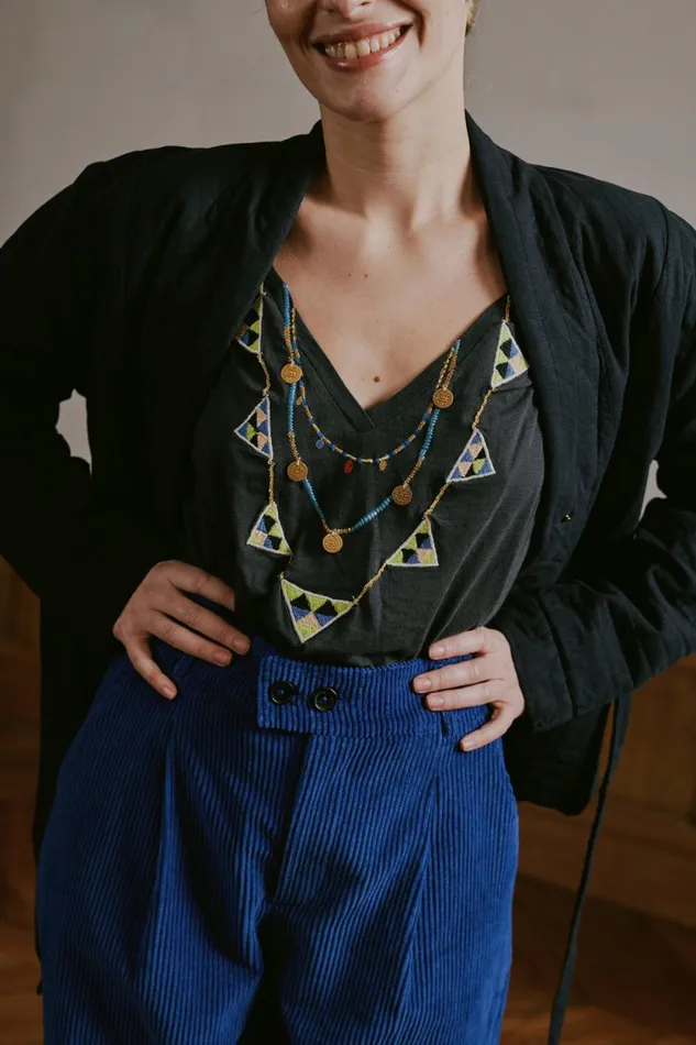 TShirts and Tops Women Leon and Harper Tonton Brodery TShirt Carbone