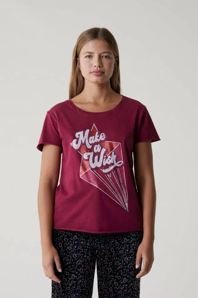 TShirts and Tops Women Leon and Harper Toro Wish TShirt Wine