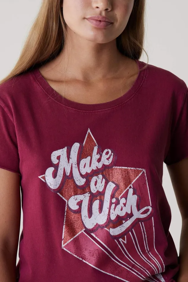 TShirts and Tops Women Leon and Harper Toro Wish TShirt Wine