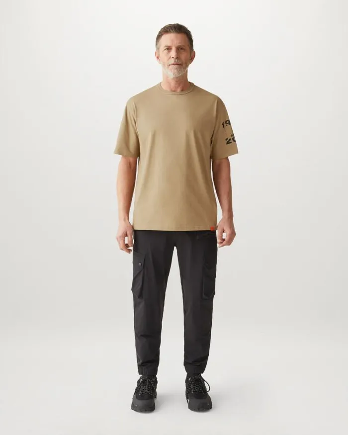 TShirts Men Belstaff Centenary Sleeve Logo TShirt British Khaki