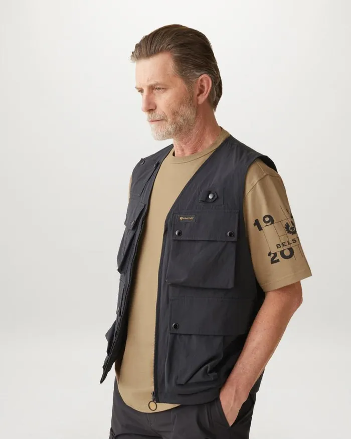 TShirts Men Belstaff Centenary Sleeve Logo TShirt British Khaki