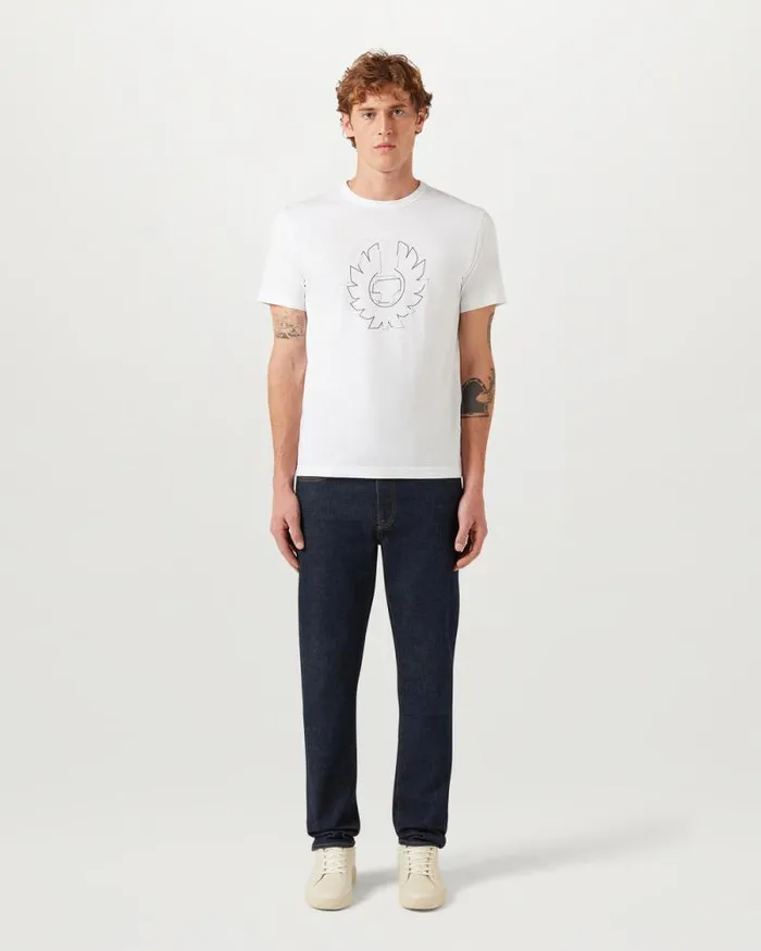 TShirts Men Belstaff Deconstructed Phoenix Graphic TShirt White TShirts Men Belstaff Deconstructed Phoenix Graphic TShirt White