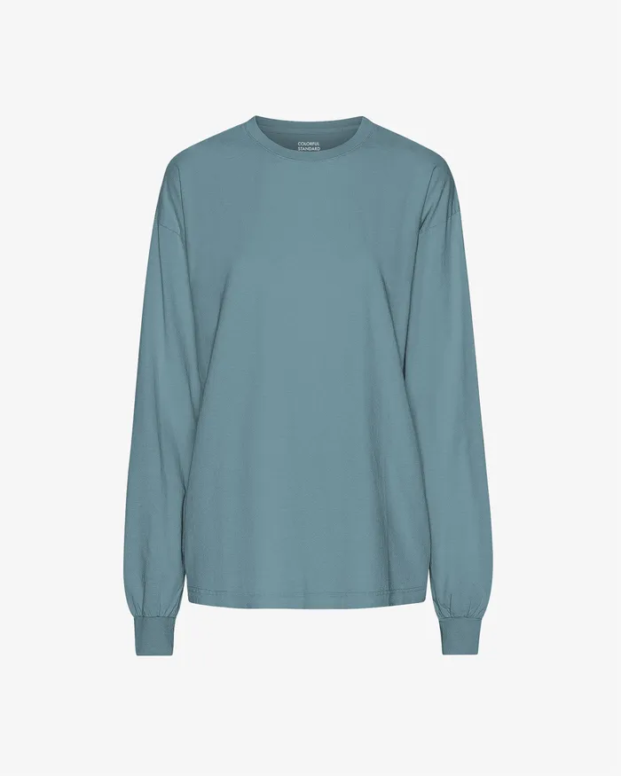 TShirts Oversized Organic LS TShirt 8211 Stone Blue 8211 Colorfulstandard Women
