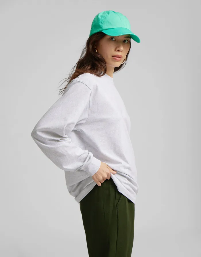 TShirts Oversized Organic LS TShirt 8211 Stone Blue 8211 Colorfulstandard Women