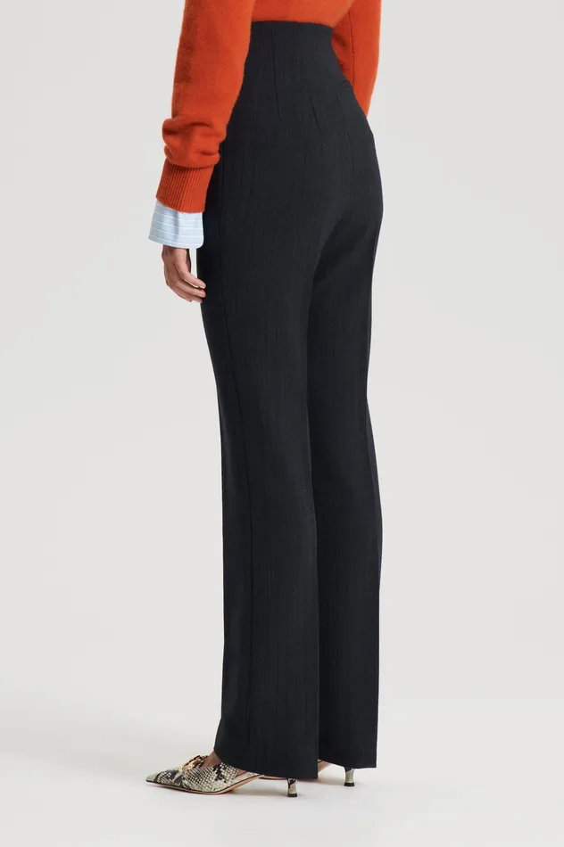 TAILORED STRIPE TROUSER CHARCOAL Women Trousers Scanlan Theodore TAILORED STRIPE TROUSER CHARCOAL Women Trousers Scanlan Theodore