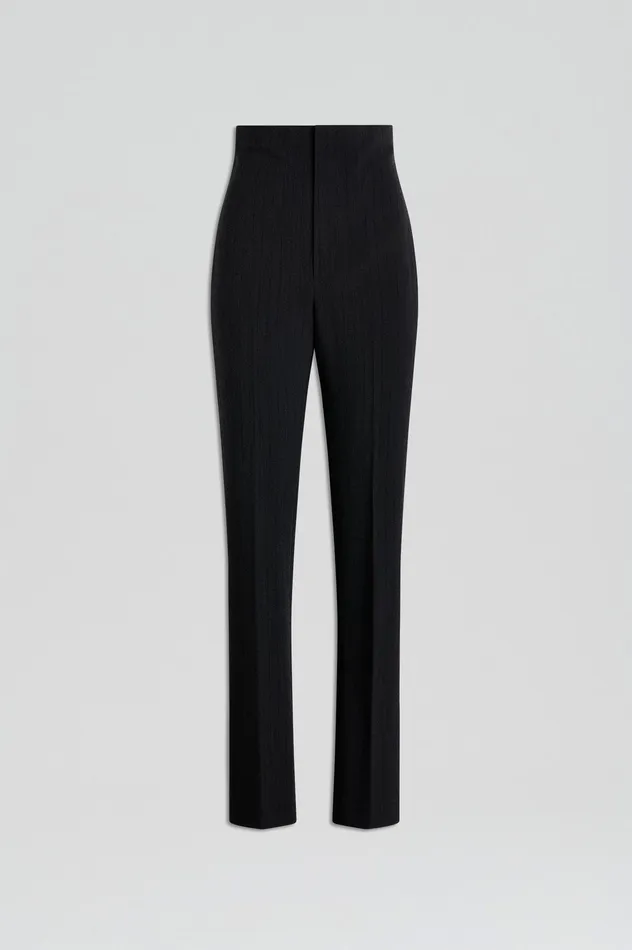 TAILORED STRIPE TROUSER CHARCOAL Women Trousers Scanlan Theodore TAILORED STRIPE TROUSER CHARCOAL Women Trousers Scanlan Theodore