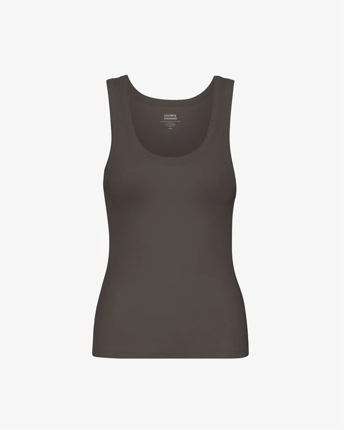 Tank Tops Women Women Organic Rib Tank Top 8211 Coffee Brown Colorfulstandard