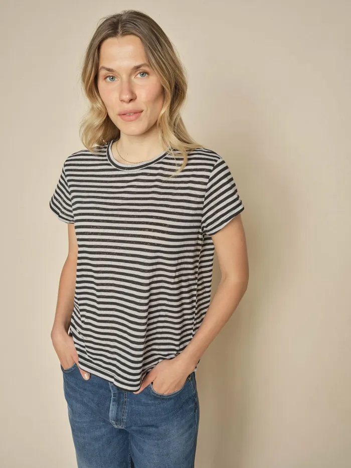 Tees MOS MOSH Women MMNan OSS Stripe Tee Micro Chip