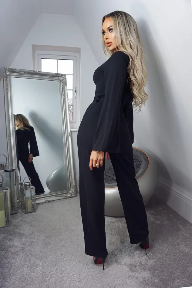 Tessa Black Turtle Neck Long Sleeve Jumpsuit Women Missfiga Jumpsuits Tessa Black Turtle Neck Long Sleeve Jumpsuit Women Missfiga Jumpsuits