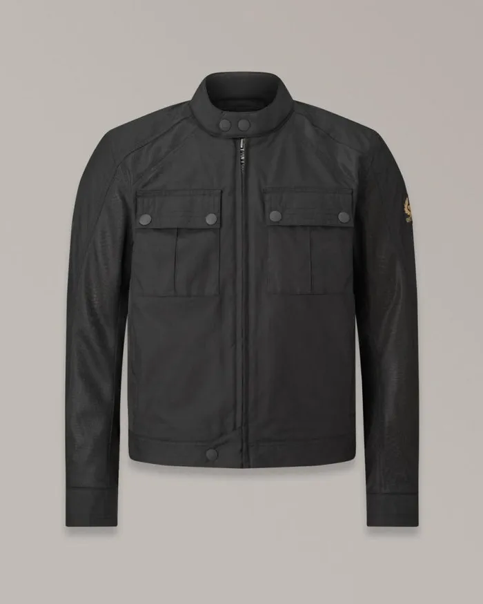 Textile Motorcycle Jackets Men Belstaff Temple Motorcycle Jacket Black