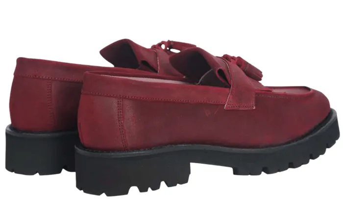 Tia 8211 Burg Suede Women Barker Shoes Womens Loafers