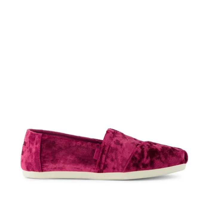 Toms Alpargatas Alpargata Cloudbound Berry Burgundy Crushed Velvet 8211 Women