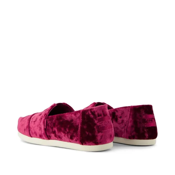 Toms Alpargatas Alpargata Cloudbound Berry Burgundy Crushed Velvet 8211 Women