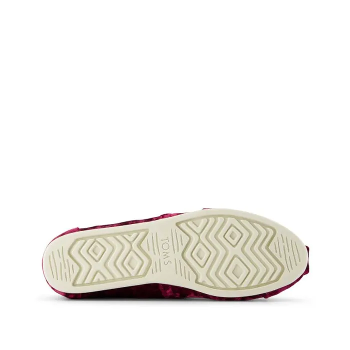 Toms Alpargatas Alpargata Cloudbound Berry Burgundy Crushed Velvet 8211 Women