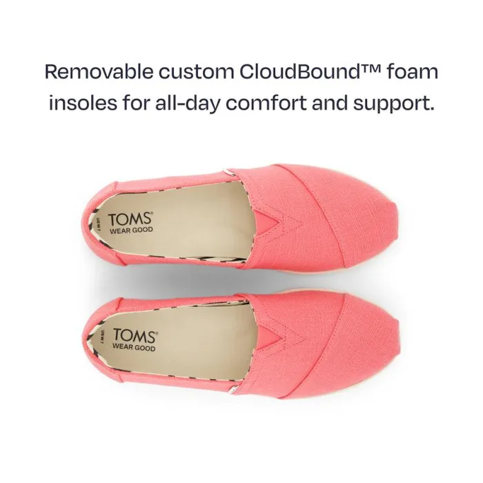 Toms Alpargatas Alpargata Plus Pink Heritage Canvas 8211 Women Toms Alpargatas Alpargata Plus Pink Heritage Canvas 8211 Women