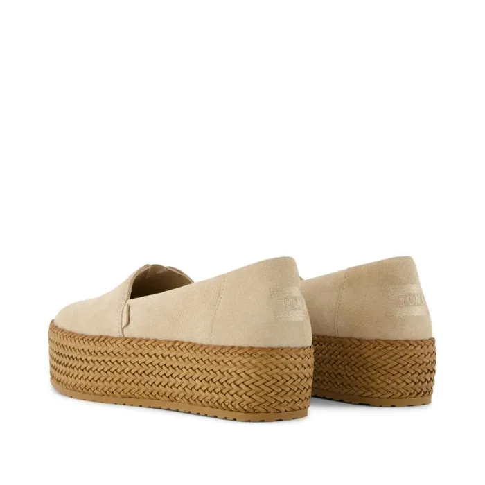 Toms Alpargatas Valencia Platform Espadrille Oatmeal Suede 8211 Women