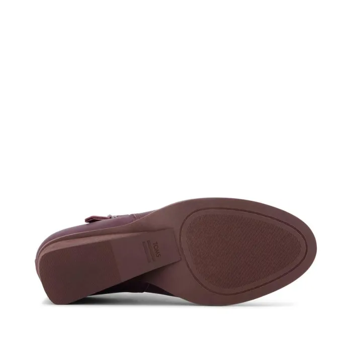 Toms Boots and Booties Goldie Wedge Ankle Bootie Blackberry Leather 8211 Women Toms Boots and Booties Goldie Wedge Ankle Bootie Blackberry Leather 8211 Women