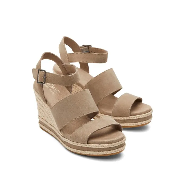 Toms Espadrilles Madelyn Wedge Sandal Suede Dune 8211 Women Toms Espadrilles Madelyn Wedge Sandal Suede Dune 8211 Women
