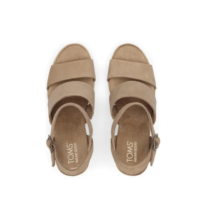 Toms Espadrilles Madelyn Wedge Sandal Suede Dune 8211 Women Toms Espadrilles Madelyn Wedge Sandal Suede Dune 8211 Women