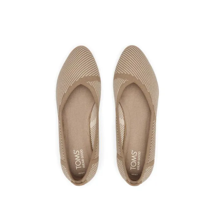 Toms Flats and Loafers Jutti Neat Flat Taupe Knit 8211 Women Toms Flats and Loafers Jutti Neat Flat Taupe Knit 8211 Women