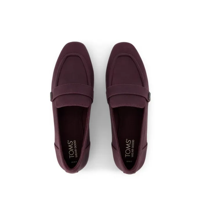 Toms Flats and Loafers Lynette Loafer Blackberry Leather 8211 Women Toms Flats and Loafers Lynette Loafer Blackberry Leather 8211 Women
