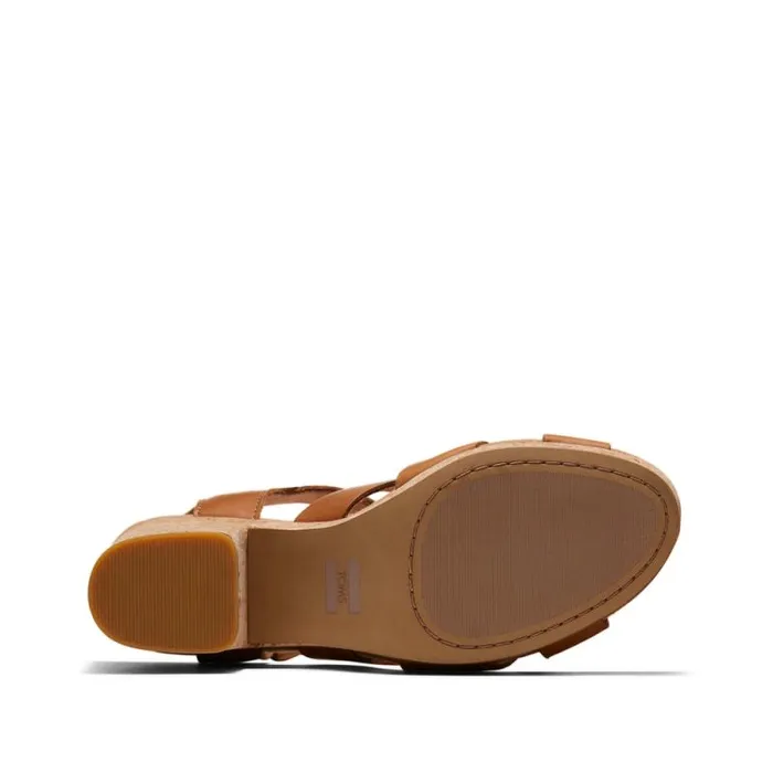 Toms Heels and Wedges Ava Sandal Tan Brown 8211 Women Toms Heels and Wedges Ava Sandal Tan Brown 8211 Women
