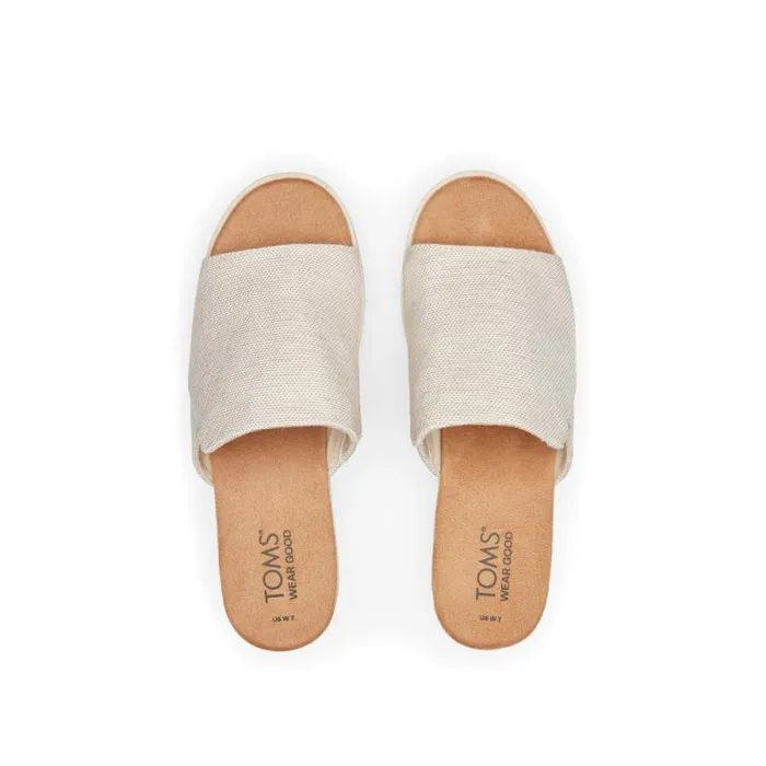 Toms Mules and Slides Diana Mule Wedge Sandal Natural Yarn Dye 8211 Women Toms Mules and Slides Diana Mule Wedge Sandal Natural Yarn Dye 8211 Women
