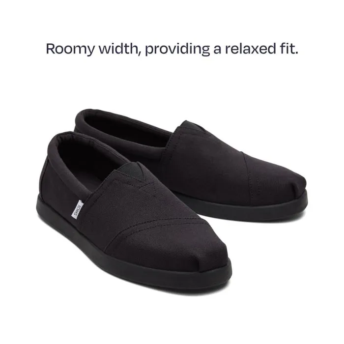Toms Slip Ons Alp FWD All Black Recycled Cotton Canvas 8211 Men