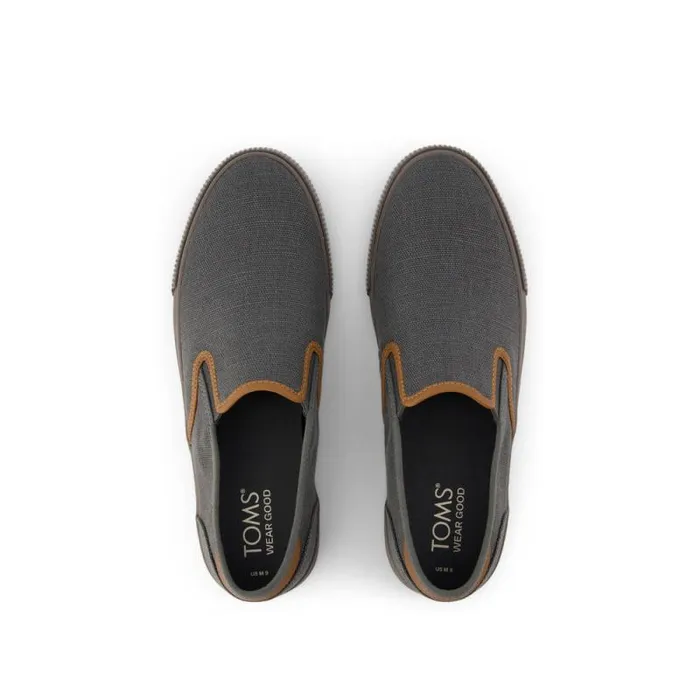 Toms Slip Ons Baja Slip On Sneaker Dark Grey Heritage Canvas 8211 Men Toms Slip Ons Baja Slip On Sneaker Dark Grey Heritage Canvas 8211 Men