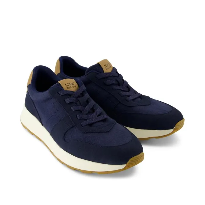 Toms Slip Ons TRVL LITE Retro Runner Sneaker Water Repellent Navy 8211 Men