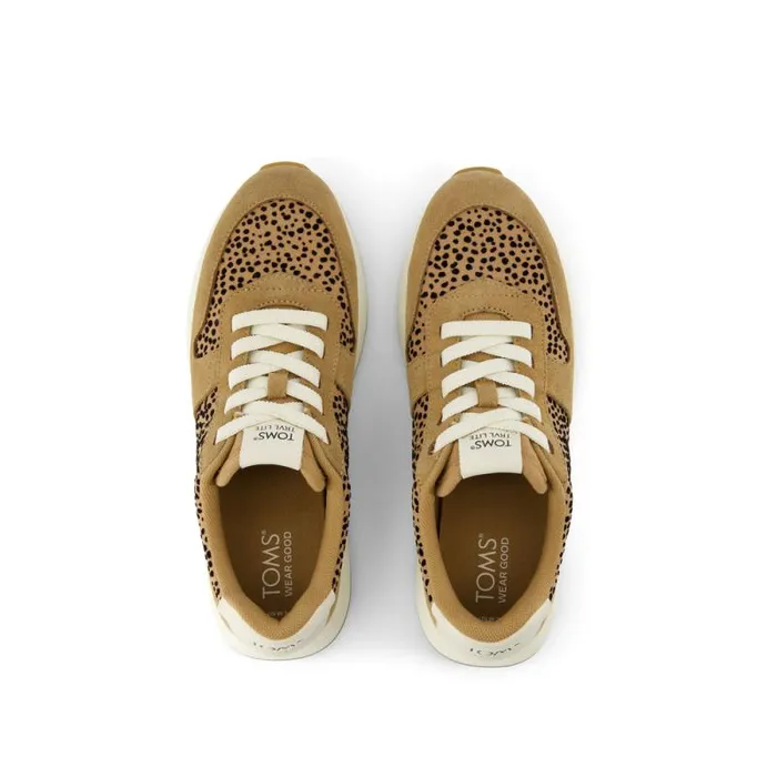 Toms Slip Ons TRVL LITE Retro Runner Sneaker Water Repellent Tan Mini Cheetah 8211 Women Toms Slip Ons TRVL LITE Retro Runner Sneaker Water Repellent Tan Mini Cheetah 8211 Women