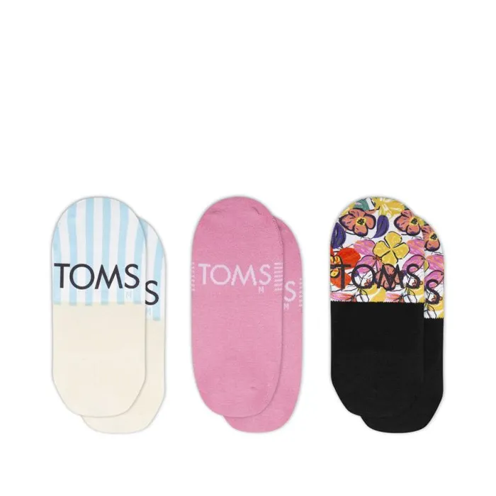 Toms Socks Classic No Show Socks 3 Pack Floral Summer 8211 Gear