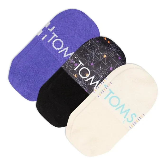 Toms Socks Classic No Show Socks 3 Pack Spider Web Multi Print 8211 Gear