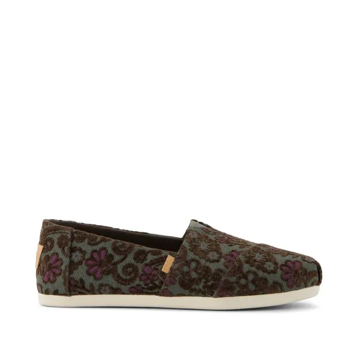 Toms TOMS Classics Alpargata Cloudbound Basil Green Floral Brocade 8211 Women