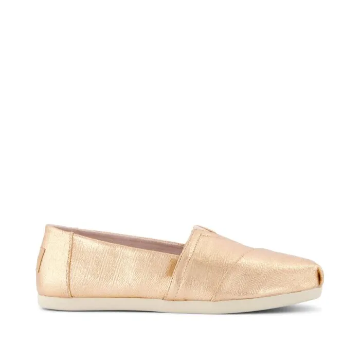 Toms TOMS Classics Alpargata Cloudbound Gold Metallic Herringbone 8211 Women