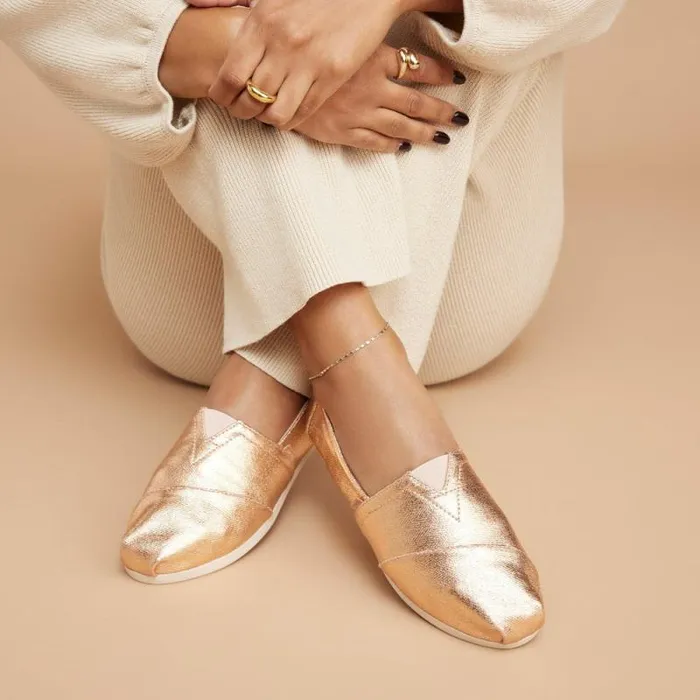Toms TOMS Classics Alpargata Cloudbound Gold Metallic Herringbone 8211 Women Toms TOMS Classics Alpargata Cloudbound Gold Metallic Herringbone 8211 Women