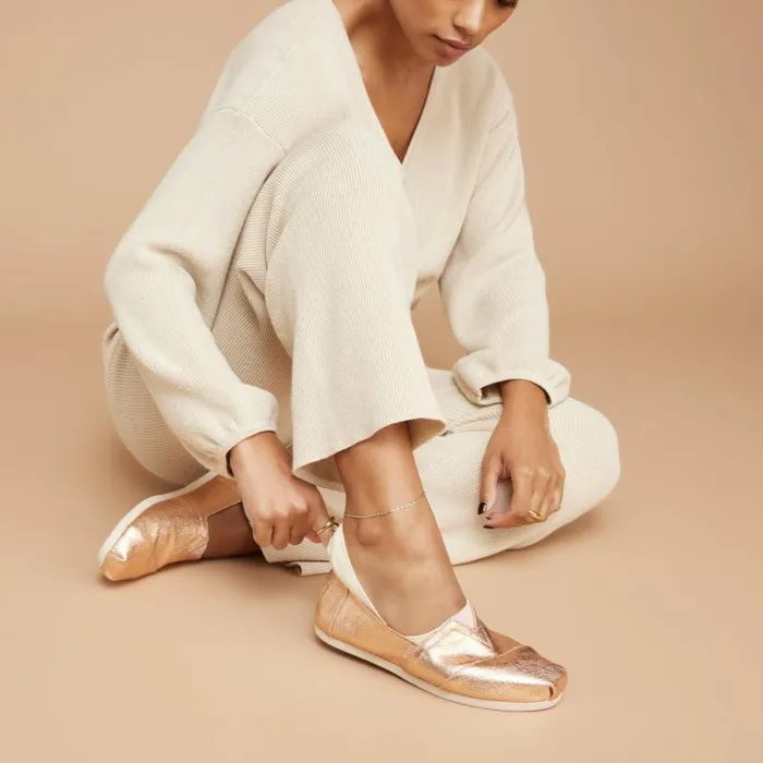 Toms TOMS Classics Alpargata Cloudbound Gold Metallic Herringbone 8211 Women Toms TOMS Classics Alpargata Cloudbound Gold Metallic Herringbone 8211 Women