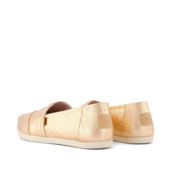 Toms TOMS Classics Alpargata Cloudbound Gold Metallic Herringbone 8211 Women Toms TOMS Classics Alpargata Cloudbound Gold Metallic Herringbone 8211 Women