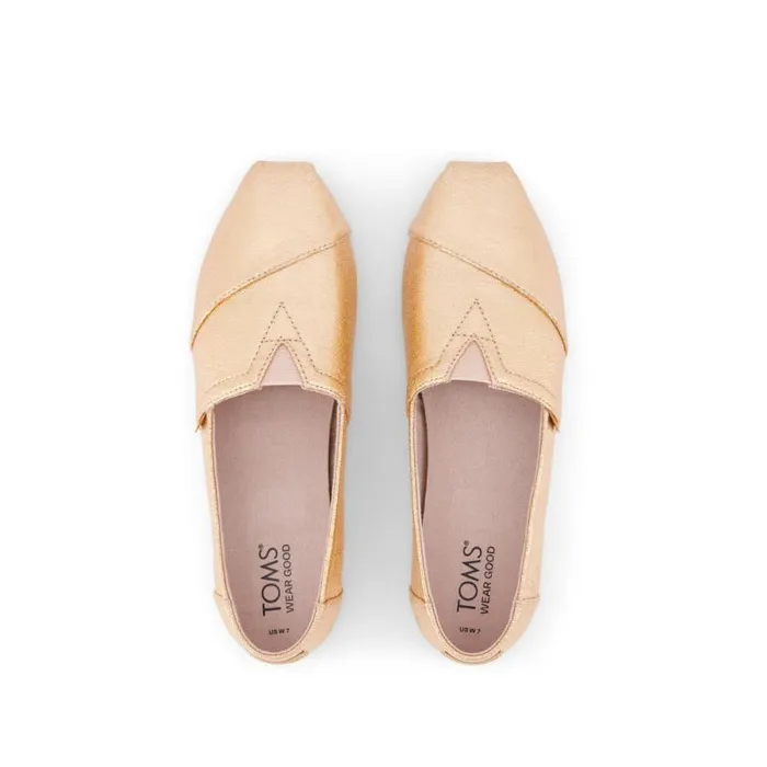 Toms TOMS Classics Alpargata Cloudbound Gold Metallic Herringbone 8211 Women Toms TOMS Classics Alpargata Cloudbound Gold Metallic Herringbone 8211 Women