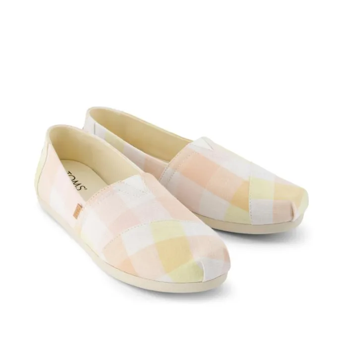 Toms TOMS Classics Alpargata Cloudbound Yellow Picnic Plaid 8211 Women Toms TOMS Classics Alpargata Cloudbound Yellow Picnic Plaid 8211 Women