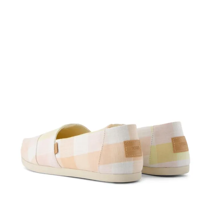Toms TOMS Classics Alpargata Cloudbound Yellow Picnic Plaid 8211 Women Toms TOMS Classics Alpargata Cloudbound Yellow Picnic Plaid 8211 Women