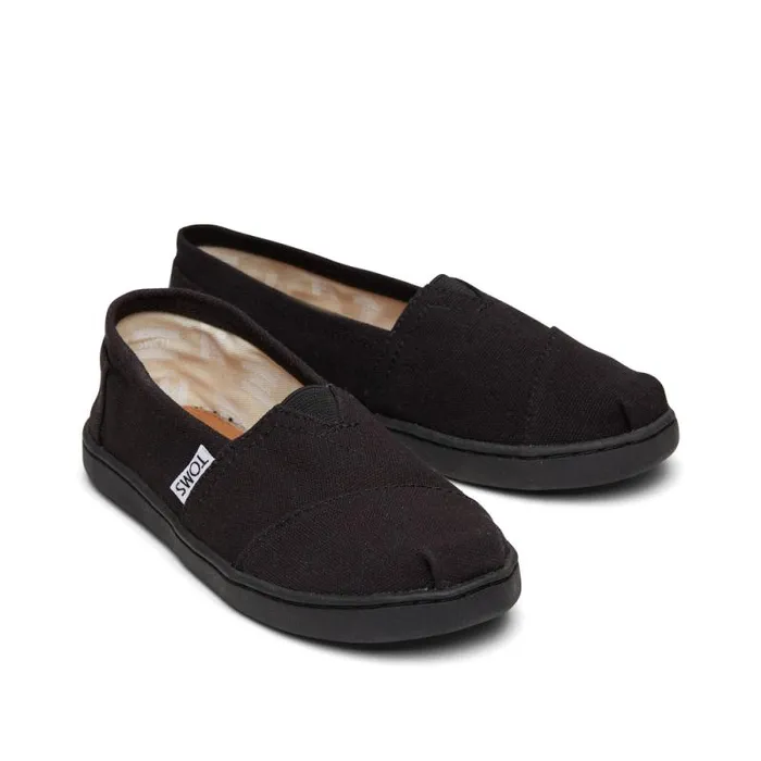 Toms TOMS Classics Alpargata Kids Shoe Black Canvas 8211 WomenKids