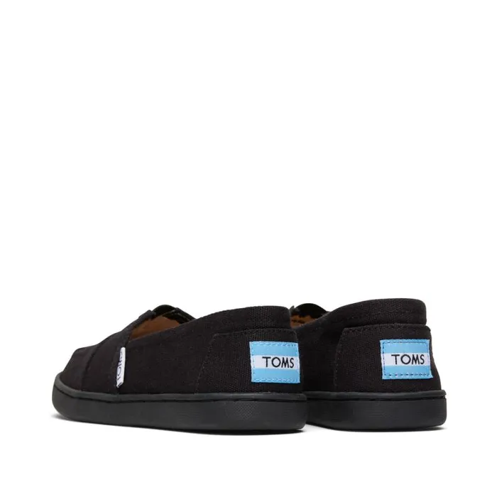 Toms TOMS Classics Alpargata Kids Shoe Black Canvas 8211 WomenKids