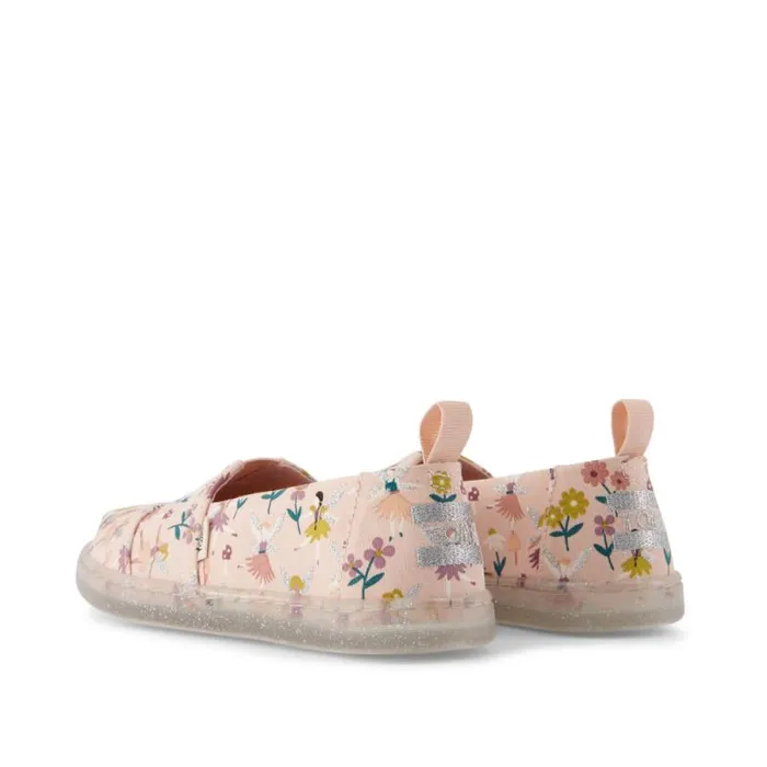 Toms TOMS Classics Alpargata Kids Shoe Pink Glitter Fairy Garden 8211 WomenKids Toms TOMS Classics Alpargata Kids Shoe Pink Glitter Fairy Garden 8211 WomenKids