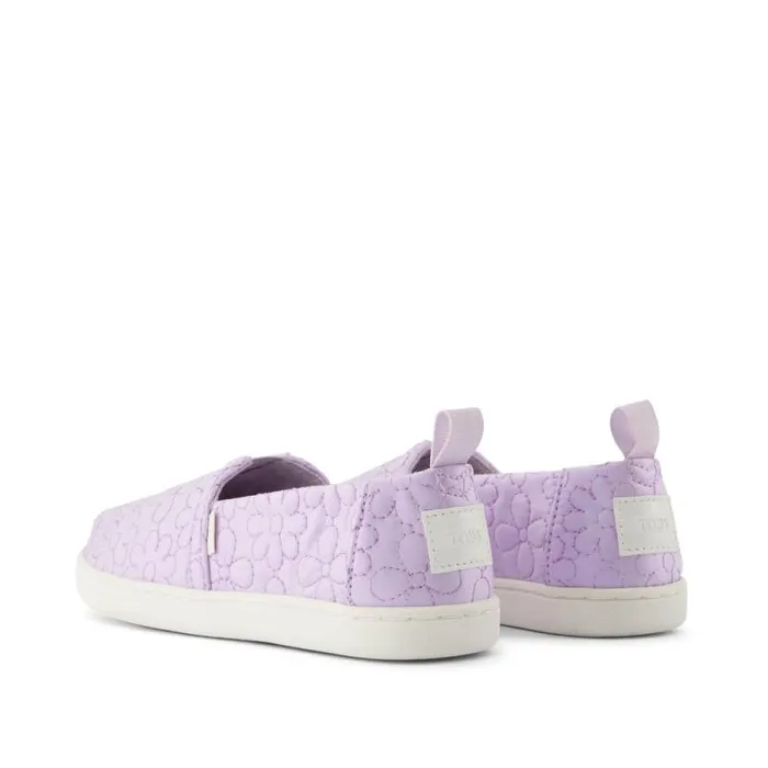Toms TOMS Classics Alpargata Kids Shoe Purple Iridescent Quilted Daisy 8211 KidsWomen