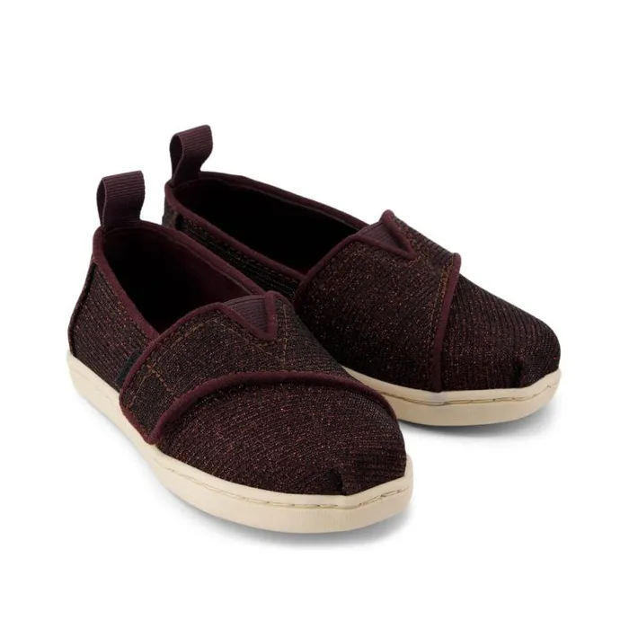 Toms TOMS Classics Alpargata Toddler Shoe Blackberry Sparkle Glitter 8211 KidsWomen Toms TOMS Classics Alpargata Toddler Shoe Blackberry Sparkle Glitter 8211 KidsWomen