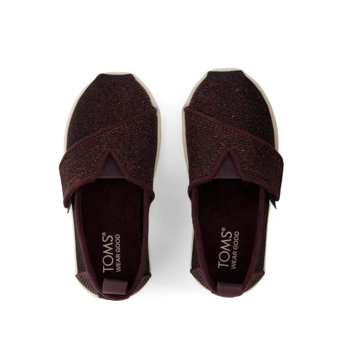 Toms TOMS Classics Alpargata Toddler Shoe Blackberry Sparkle Glitter 8211 KidsWomen Toms TOMS Classics Alpargata Toddler Shoe Blackberry Sparkle Glitter 8211 KidsWomen